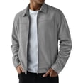 thumbnail image 7 of Mifsaly Mens Bomber Jackets Zip Up Collared Windbreaker Fall Winter Solid Color Street Style Going Out Casual Outfits with Pockets, 7 of 7