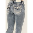 thumbnail image 2 of Miss Me Women's Medium Wash Mid Rise 34" Bootcut Stretch Denim Jeans - M9264B 33W x 34L, 2 of 4