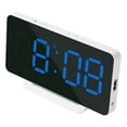 thumbnail image 1 of Escritorio moderno/reloj despertador digital de pared Temperatura Fecha Modo de semana USB Azul Zulema reloj despertador digital, 1 of 6