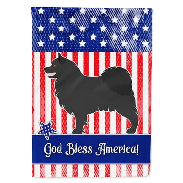 Carolines Treasures BB8428CHF Swedish Lapphund American Flag Canvas House Size  Large multicolor