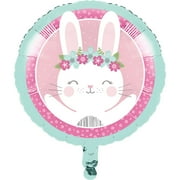 Creative Converting Party Supplies, Bunny Party Mylar Balloon, Balloon, Multicolor, 18in