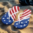 thumbnail image 3 of Chririnla Women's American Flag Print Beach Sandals Casual Comfortable Yoga Mat Flip Flops Quick Dry Lightweight Fashion Outdoor Vacation Pool Flats Slippers, 3 of 7