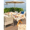 thumbnail image 4 of Outdoor Tablecloth with Umbrella Hole and Zipper, Orange Leaves Fall Rectangle Table Cloth 60x84 Inch Waterproof Tablecloth, Birds Branches Pine Cones Picnic Table Cover for Patio Camping, 4 of 7