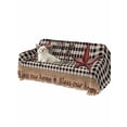 thumbnail image 2 of Texas Star Farmhouse Couch Cover for 2 Cushion Sofa, Rustic Black Plaid Berry Wooden Washable Loveseat Sofa Covers Slipcover for Sectional Sofas L-Shaped, Couch Throw Cover 71"x118", 2 of 9