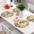 thumbnail image 6 of Ryvnso Tulip Floral Round Plate Mats Dining Table Placemat Set of 4 for Holiday Decoration, 6 of 7
