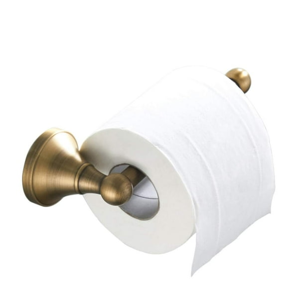 Soporte de papel higiénico Flybath de latón envejecido montado en la pared