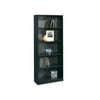 Sauder Five-Shelf Bookcase, Matte Black Finish