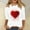 520-White, variant on Byworldtasic Women's Oversize Long Sleeve Tops Women's Round Neck Soft Breathable Blouses 3/4 Length Sleeve Pullover T-shirt Heart print Basic Tops Black