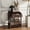 Walnut, variant on Retro Style Nightstand with Drawer and Open Shelf for Bedroom, Bedside Table with Turned Legs and Metal Handle,Natural