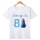 thumbnail image 3 of Camiseta de algodón de cumpleaños para niña de Elsa, Anna y Frozen de Disney, ropa para niños de 1, 2, 3, 4, 5, 6, 7, 8 y 9 años, ropa para bebés, 3 of 5