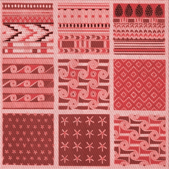 Ahgly Company Tapis d'Intérieur Lavable en Machine Carré Rouge Transitionnel, 7 Pieds Carré