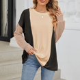 thumbnail image 3 of Scyoekwg Womens Long Sleeve Tops Trendy Color Block Graphic Tee Fall Clothes Pullover Tops Dressy Casual Loose Crewneck Tunic Tops Blouses(Black,M), 3 of 8