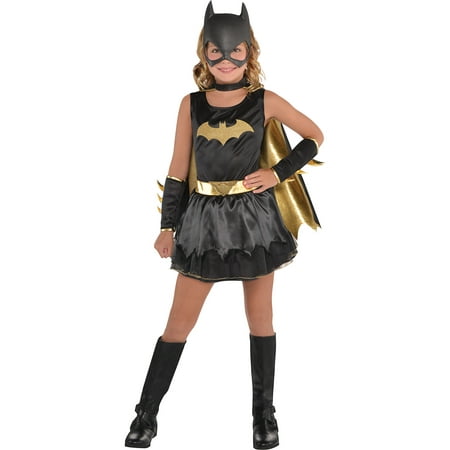Costumes USA DC Comics: The New 52 Batgirl Costume for Girls, Includes a Dress, Mask, Cape, and Gauntlets