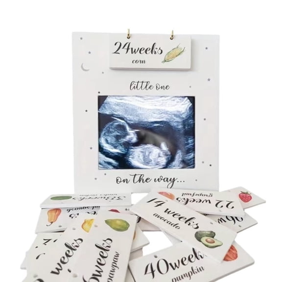 Ultrasound Picture Frame Baby Milestone Pregnancy Gift for Expecting Moms