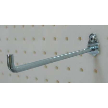 - Single Rod Pegboard Hook,6 In,PK10 ZORO SELECT 5TPD4