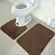 thumbnail image 2 of Juego de alfombras de baño JeashCHAT de 3 piezas en oferta. Incluye tapete de baño, tapa de inodoro y alfombra de baño con contorno en forma de U. Tapetes de baño antideslizantes de color liso,, 2 of 3