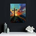 thumbnail image 5 of Nawypu Christian Cross Wall Art, Jesus Religious Wall Art Wall Decor Christian Canvas Painting Print Artwork Modern Home Decor Framed for Living Room church Bedroom Bathroom, 5 of 5