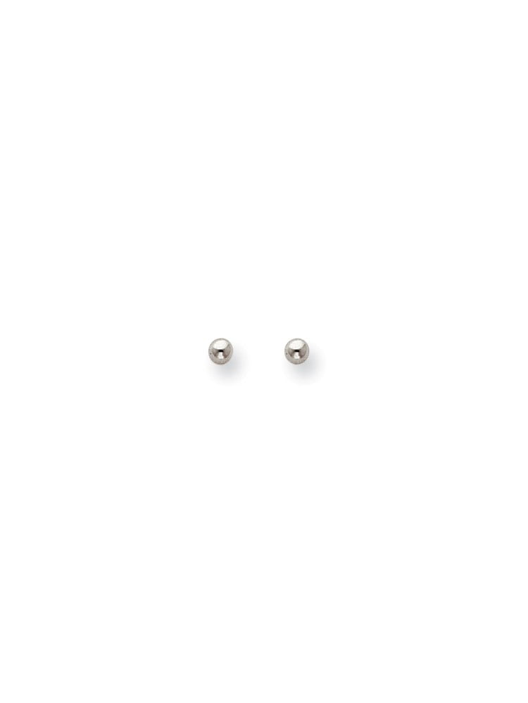 IceCarats 14kt White Gold 3mm Ball Post Stud Button Earrings Tool Ear