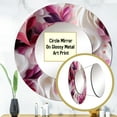 thumbnail image 3 of Designart "Serene Pink And White Abstract Waves" Abstract Rund Mirror For Wall Decor - Large Pink Round Printed Mirror -Modern Round Living Room Mirror - 23" x 23", 3 of 6