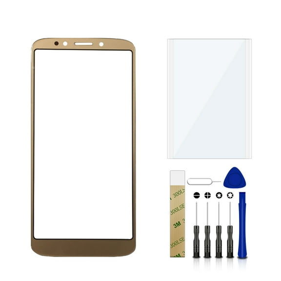 For Motorola Moto G6 Play XT1922 Replacement Front Outer Glass Lens Screen Tool Gold
