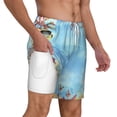 thumbnail image 3 of Balery Sea and Fish Mens Swim Trunks Swim Shorts for Men Quick Dry Inseam Beach Shorts with Compression Liner Pocket-Medium, 3 of 9