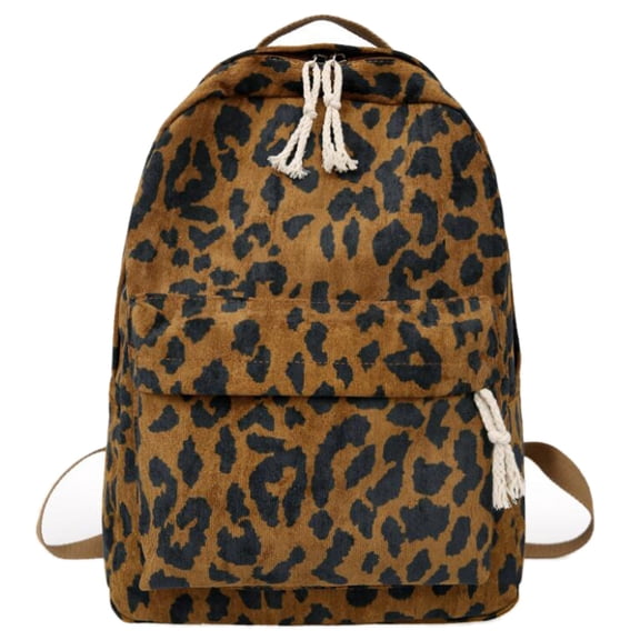 BESTYASH 1Pc Fashion Leopard Student Backpack for Outdoor Use with Front Pocket and Comfortable Fit