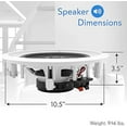 thumbnail image 5 of PYLE PDIC81RD In-Wall / In-Ceiling Dual 8-Inch Speaker System, 2-Way, Flush Mount, White (Pair), 5 of 5