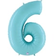 thumbnail image 2 of Pastel Blue Number 6 Balloon 40", 2 of 2