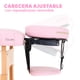 thumbnail image 2 of Cama De Masaje Ajustable Onof  MB-001 Cuadrada C/ Maletín Portátil Color Rosa Claro, 2 of 8
