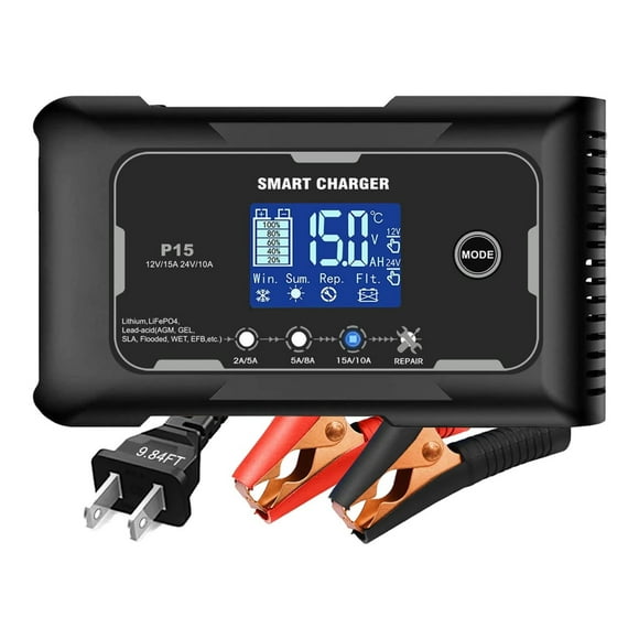 Cargador de batería para automóvil, mantenedor de batería, herramienta de utilidad, cargador de batería completamente automático inteligente para SUV,