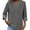 Gray, variant on Lenpel Blouses for Women Dressy Casual V Neck Quarter Button 3/4 Length Sleeve Tops Trendy Spring Summer Clothes