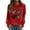 Red, variant on Baqcunre Crewneck Sweatshirts Valentine's Day Women's Sweatshirt Crew Neck Four Heart Print Long Sleeve Casual Sweat Tops (Blue S-2XL), Womens Sweatshirt Womens Tops Valentine's Day Shirts for Women