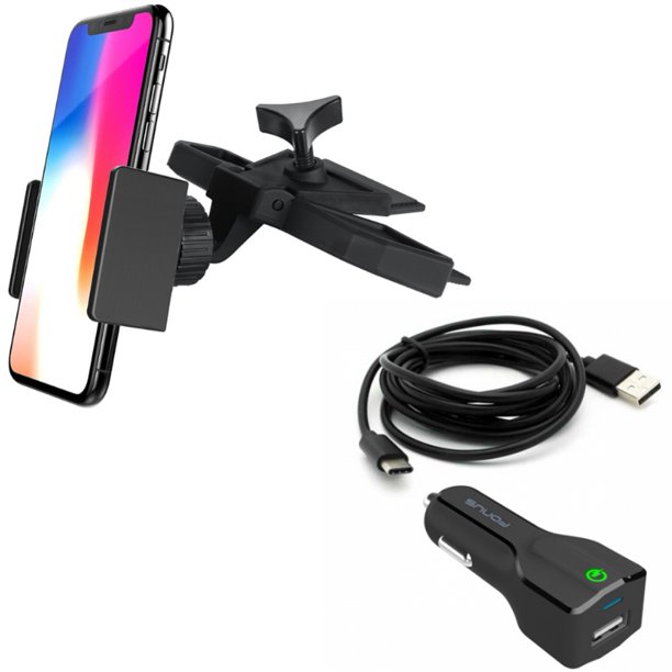 Car Mount with Car Charger for Samsung Galaxy S20/Ultra/Plus Phones CD Slot Holder Cradle