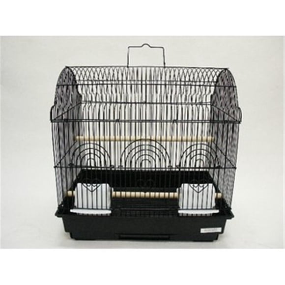 Barn Top Bird Cage in Black