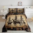 thumbnail image 2 of Manfei Jungle Moose Deer Bedding Comforter Set for Teens, Rustic Camouflage Camo Hunting King Comforter Sets, Woodland Wildlife Animal Reversible Bedding Set, Microfiber Bedroom Decor, 3pcs, 2 of 8