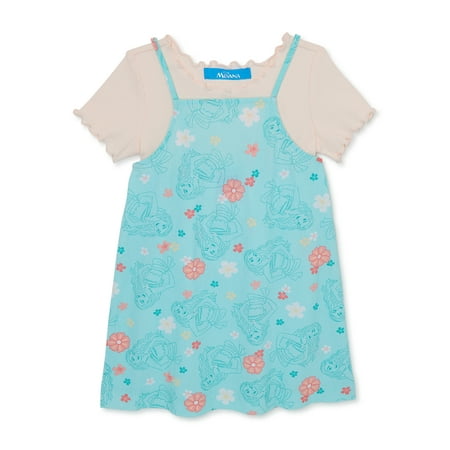 

Disney Toddler Girl Moana Ruffled Top and Sleeveless Dress Set 2-Piece Sizes 18M-5T