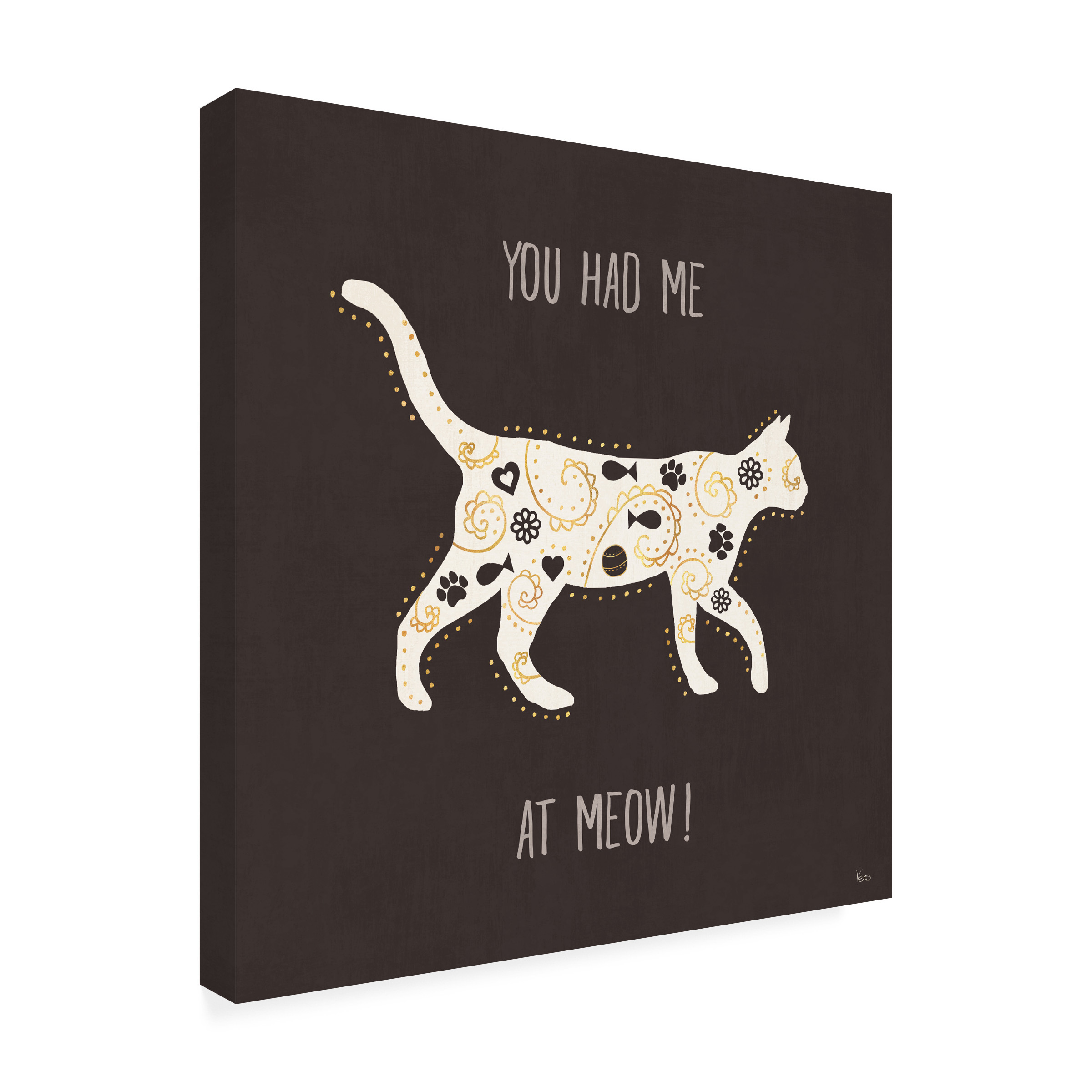 Trademark Fine Art 'Otomi Cats IV Dark Neutral' Canvas Art by Veronique Charron