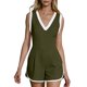 thumbnail image 3 of TaTaai Women's Short Sleeveless Jumpsuit Racerback Romper Stretch Casual One Piece with Side Pockets Wide Leg Design for Sports and Casual Outings Gift, 3 of 7