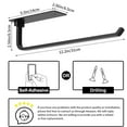 Paper Towel Holder SelfAdhesive or Drilling, Matte Black Paper Towel