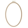 thumbnail image 1 of Rongfmy Embroidery Hoop Wood Oval Cross Stitch Hoop Handmade Tool 29.5cm 27.5cm, 1 of 9