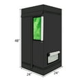 thumbnail image 2 of Home Use Dismountable Hydroponic Plant Growing Tent with Window, Green & Black, 23.6" x 23.6" x 47.2", 2 of 8