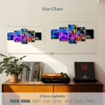 thumbnail image 3 of Elephant Stock Rainbow Fog Wall Art - Horizontal Multi Panel Canvas - Living Room Wall Decor - Abstract Multi Panel - Black And Blue Decor - 36" x 15", 3 of 4