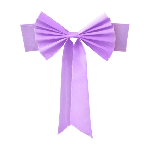 Pre-Tied Chair Bow Sash Decor, No Tie Wedding Chair Back Cover with Pre-Shaped Bow, 6 Color Polyester Ribbon for Banquet Party Home Holiday Decoration, 15x11 Inches