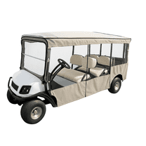 Covered Living Premium Tight Weave 6 Passengers Driving Enclosure Golf Cart Cover fits EZGO 4 2 Bench