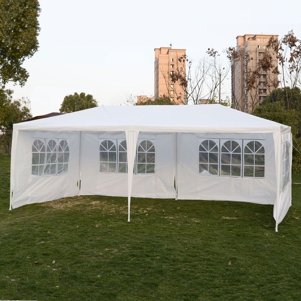 Kadyn Four Sides Canopy Tent, 10' x 20' Camping Tents with Spiral Tubes, Outdoor Canopy Tent for Parties Garden Pool, White Kadyn Four Sides Canopy Tent, 10' x 20' Camping Tents with Spiral Tubes, Outdoor Canopy Tent for Parties Garden Pool, White