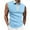 Light Blue, variant on Njoeus Gym Tops Tee Shirts Mens Men's Casual Slim Sleeveless T-Shirt Summer Short Sleeve Gym Workout Tops Lapel Collar Tees Blouse & Shirts Oversized Tee Shirt Men