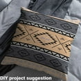 thumbnail image 2 of Homewish Southwestern Aztec Geometric Fabric by the Yard 1 Yard,Rustic Western Home Decor Fabric by the Yard,Brown Gray Sewing Fabric For Adult,Ultra Soft Home Decor, 2 of 6