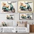 thumbnail image 4 of Designart "Family Fun on a Green Scooter" Transportation Floater Framed Canvas Art Print, 4 of 7