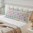thumbnail image 4 of Easter Body Pillow Covers 20"x54", Spring Cute Colorful Eggs Bunny Flower Plant Soft Brushed Microfiber Breathable Throw Pillow Covers, Pillowcase with Zipper for Couch Sofa Bedroom Living Room, 4 of 9