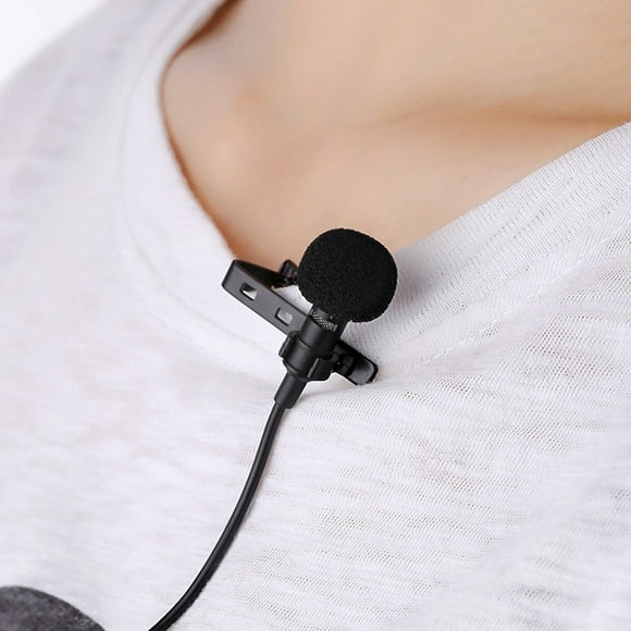 Clip-on Lapel Lavalier Microphone 3.5mm Jack Clip-on Microphone 3.5mm Jack Hands-free Mic Smartphone Mini Wired Condenser Mic Microphone for iphone Samsung